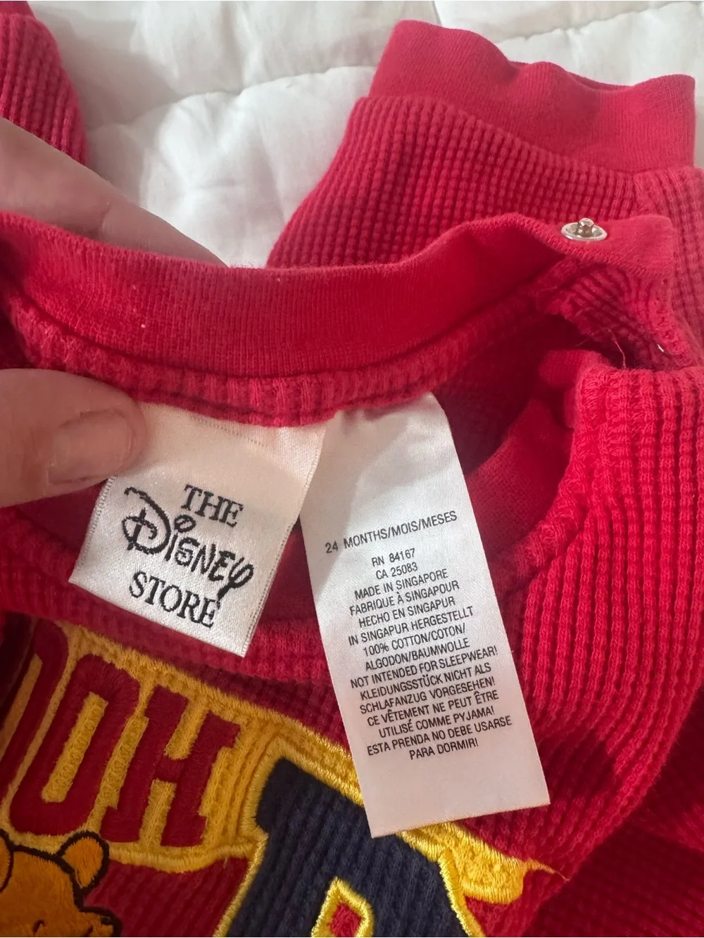 Vintage 1990s Disney Winnie the Pooh One-Piece Romper, 24 month, embroidered